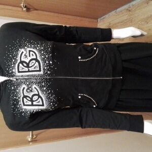 BCBGMaxAzria hoodie, excellent condition, size M, black w/ bling.